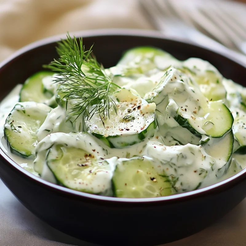 Creamy Cucumber Salad Recipe: Easy & Delicious