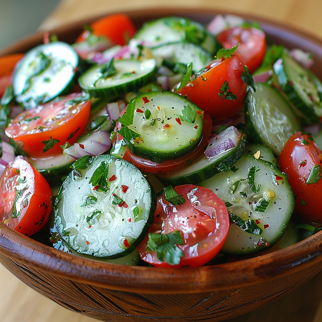 Chilled Cucumber Tomato Salad Recipe novarecipes