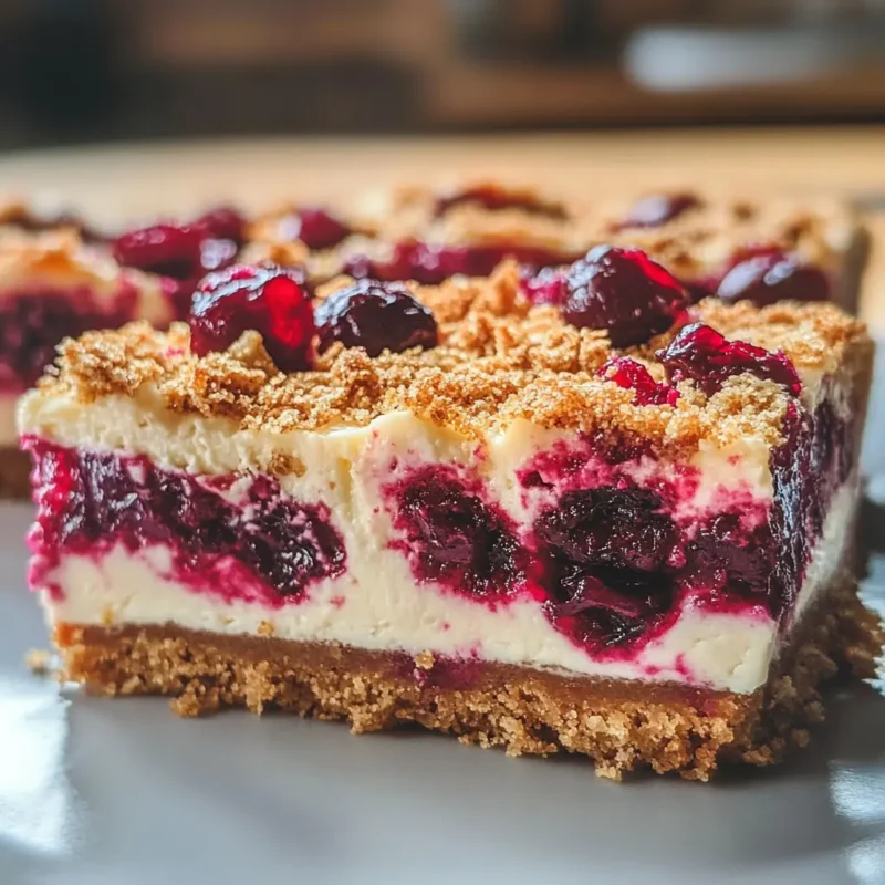 Raspberry Crumble Bars with White Chocolate Drizzle