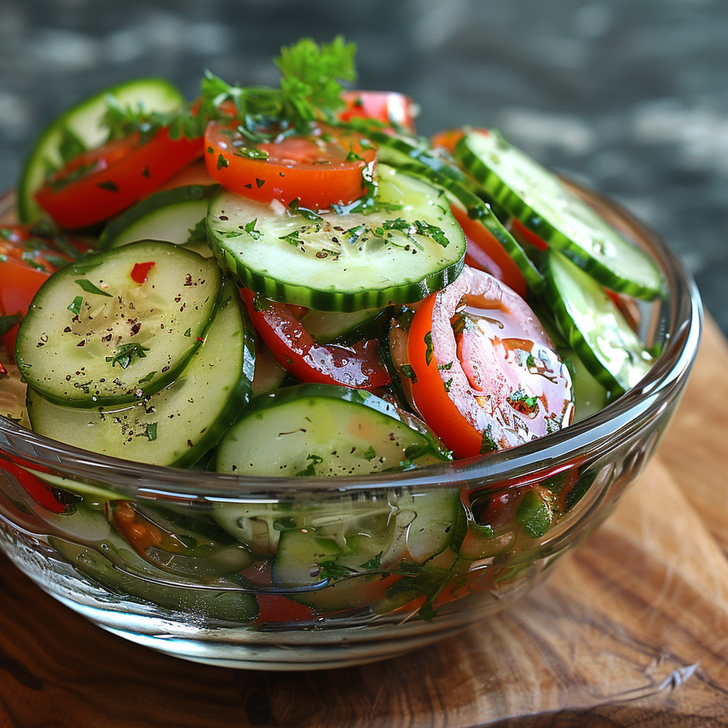 Chilled Cucumber Tomato Salad Recipe novarecipes