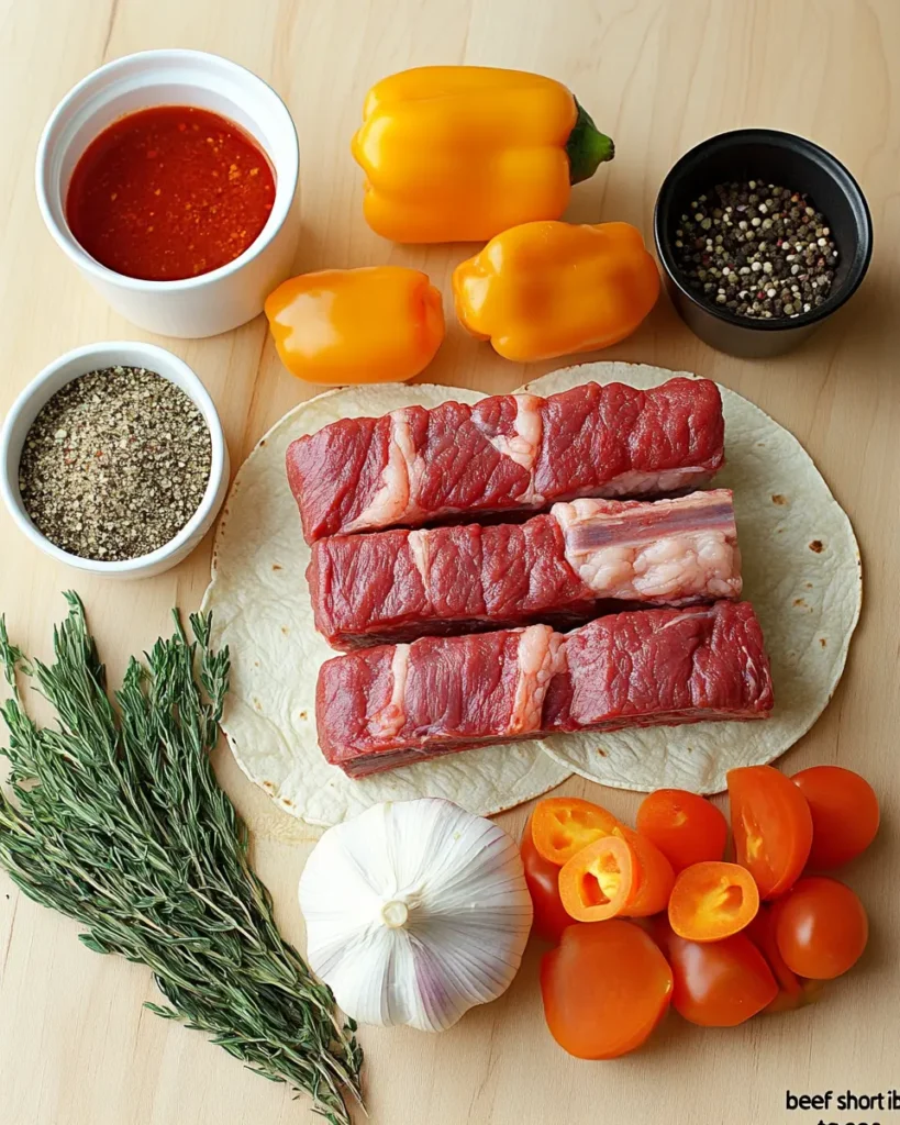 ingredients Beef Short Rib Tacos