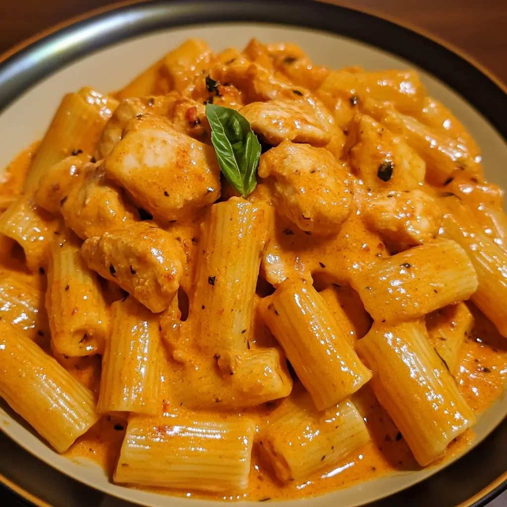 One-Pot Tomato Basil Chicken Rigatoni Recipe