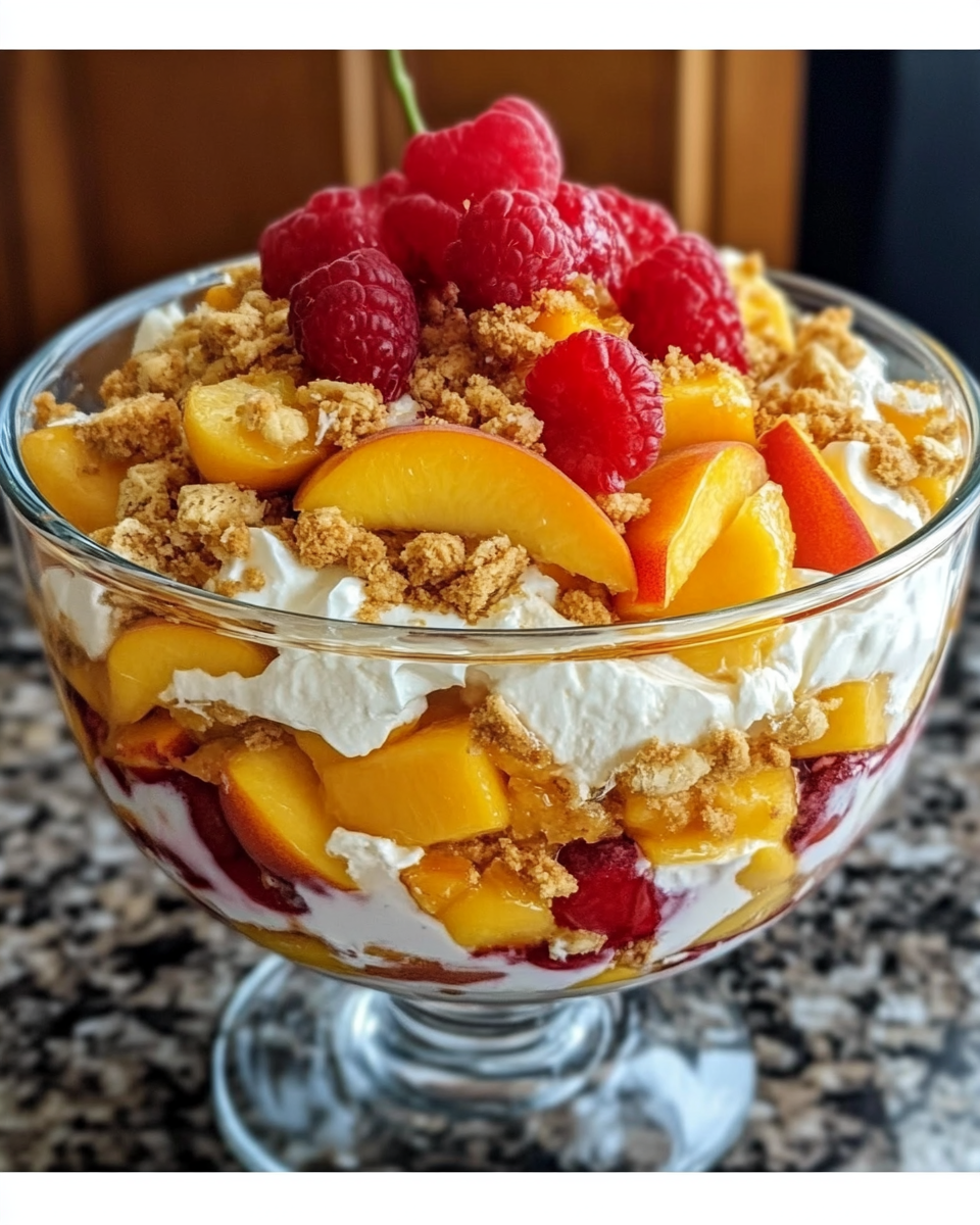 Peach Cobbler Cheesecake Fruit Salad Recipe