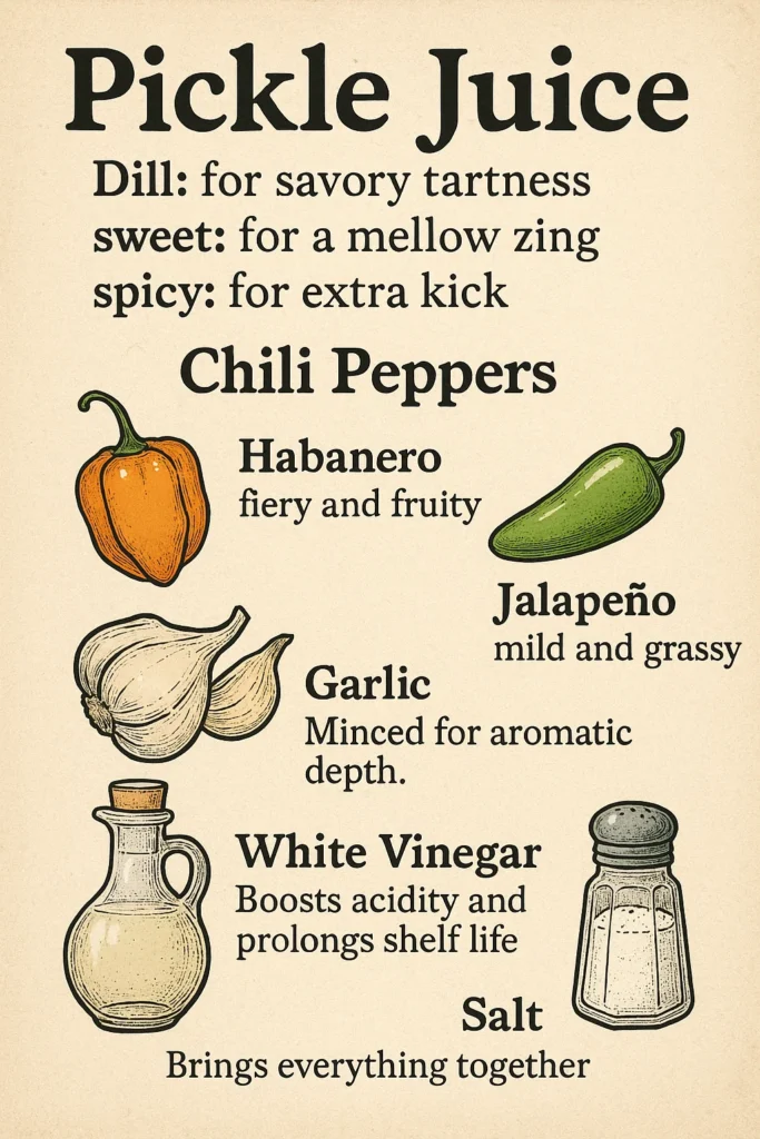 Zesty Pickle Juice Hot Sauce Recipe 1 ingredients