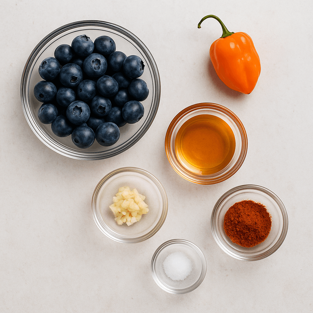 Blueberry-Habanero Sauce: The Bold, Sweet-Heat You Need in Your Kitchen 4 ingredients of Blueberry-Habanero Sauce
