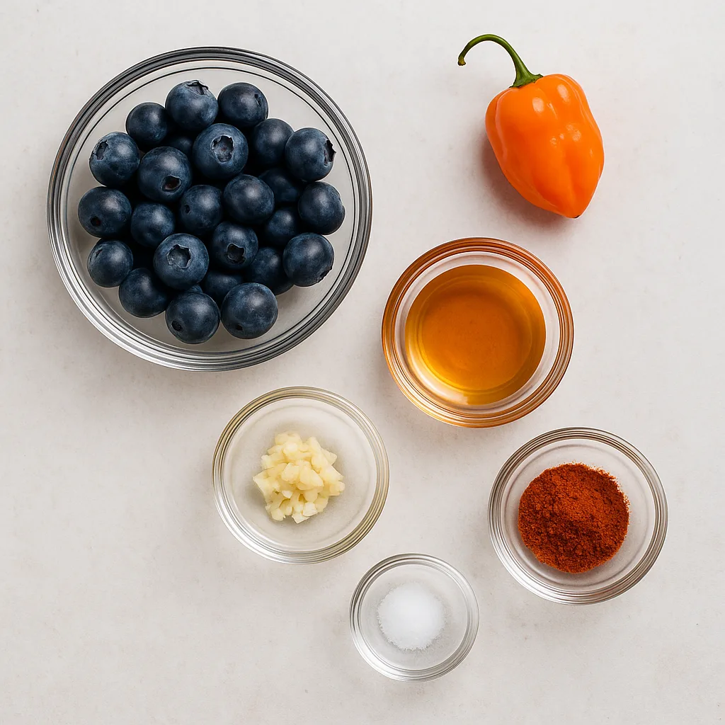 Blueberry-Habanero Sauce: The Bold, Sweet-Heat You Need in Your Kitchen 4 ingredients of Blueberry-Habanero Sauce