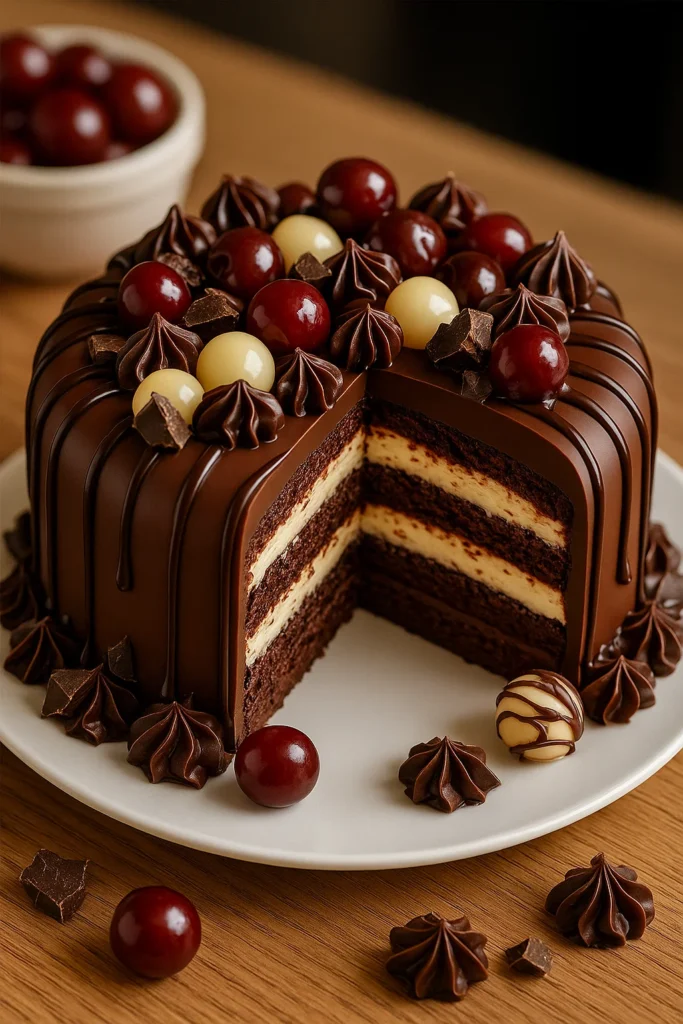 Delicious Swiss Chocolate Cherry Roll Cake in 5 Easy Steps 11 Easy Swiss Chocolate Cherry Roll Cake recipe