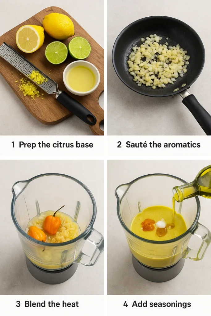 Easy Caribbean Lime & Lemon Pepper Sauce: A Zesty Tropical Twist for Every Dish 5 Caribbean Lime & Lemon Pepper Sauce Recipe instructions