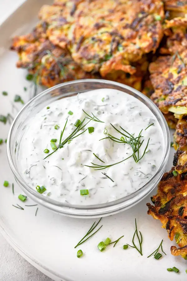 10 Easy Zucchini Recipes : Quick, Healthy & Delicious Ideas 2 Zucchini Fritters with Garlic Yogurt Dip 🥒🧄