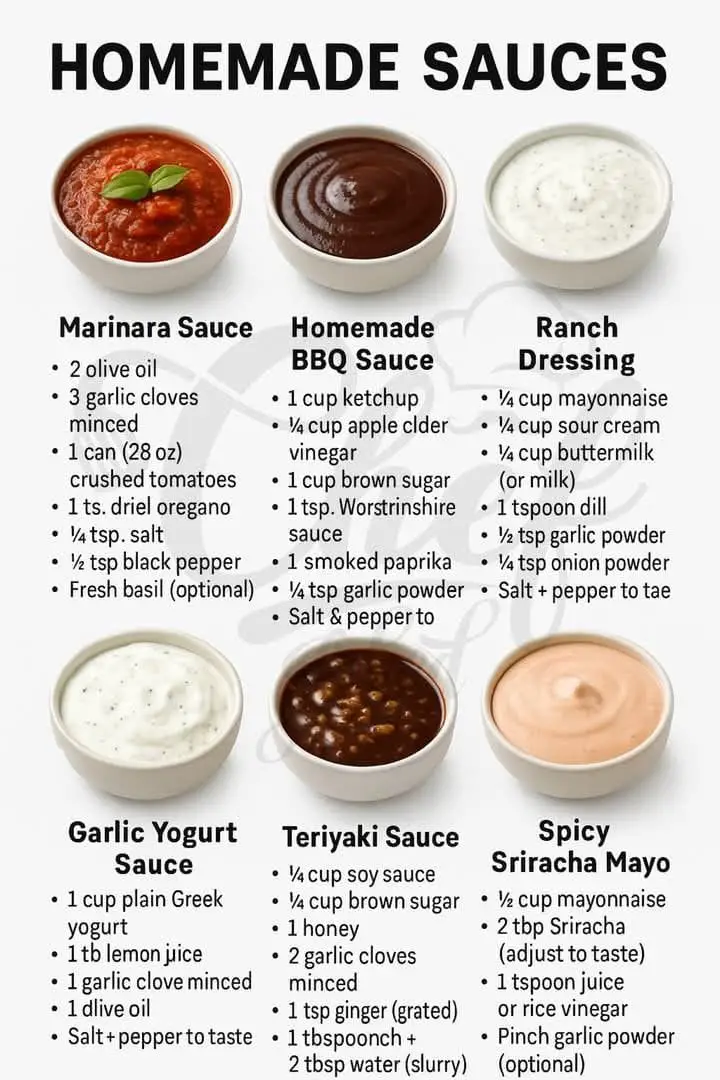 6 Essential Homemade Sauce Recipes