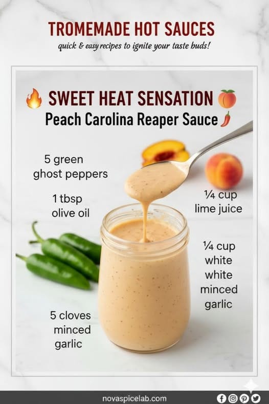 Peach Carolina Reaper Sauce