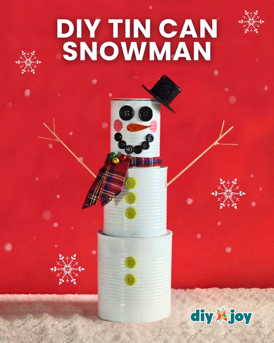 DIY Tin Can Snowman Tutorial