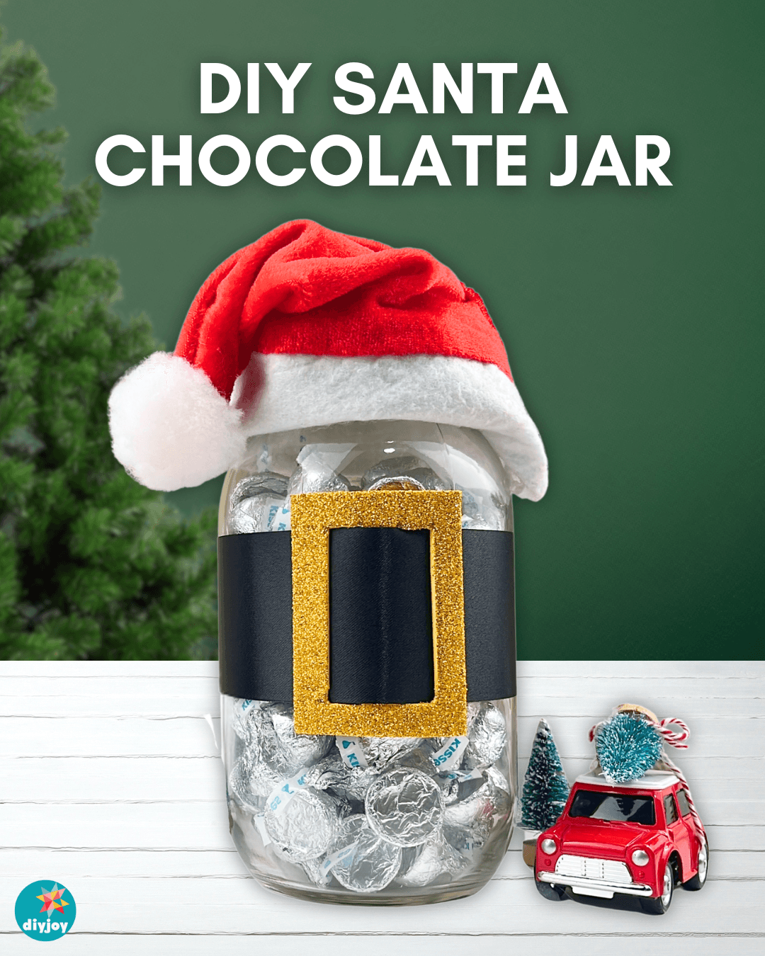 DIY santa chocolate jar