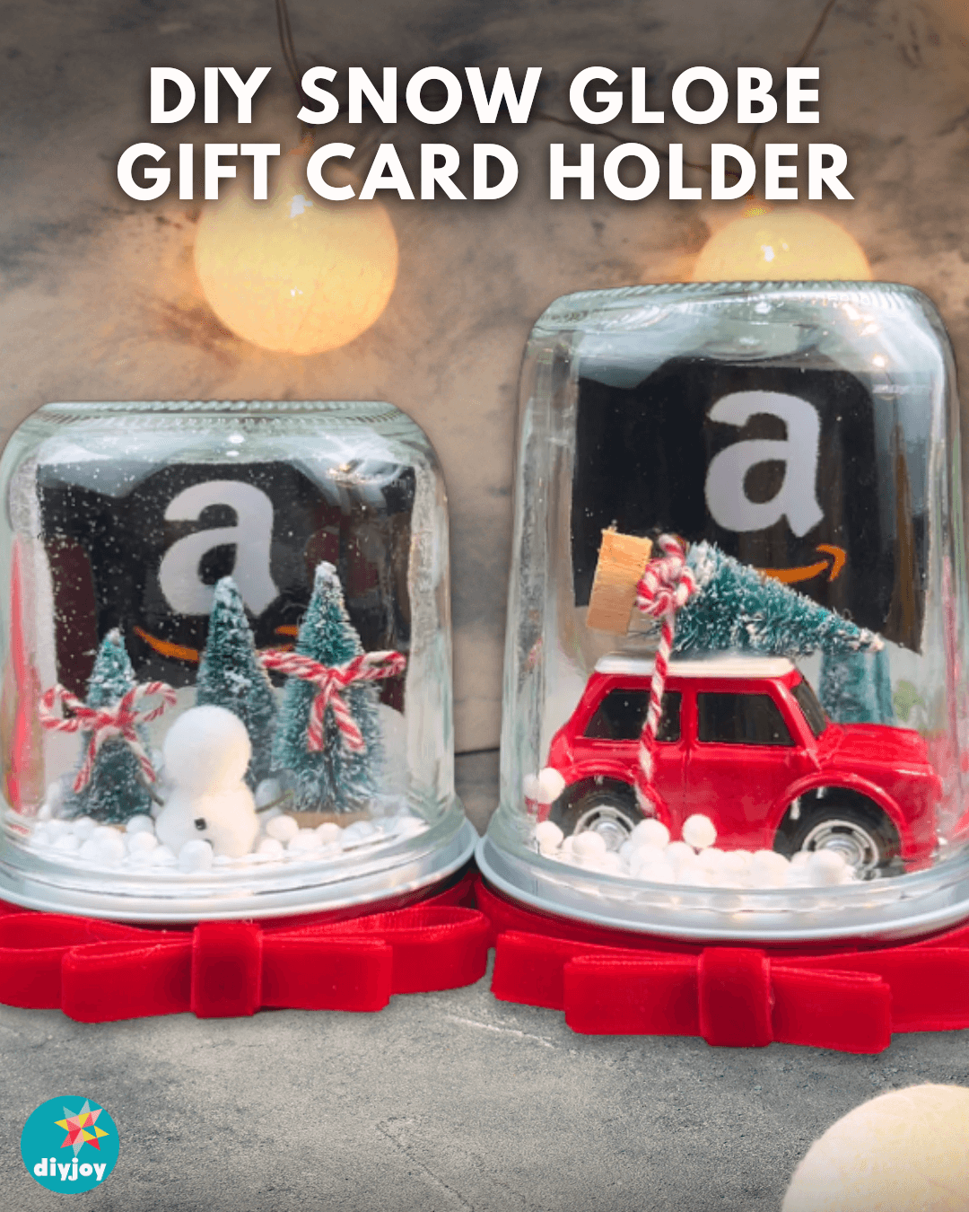 Snow globe gift card holder
